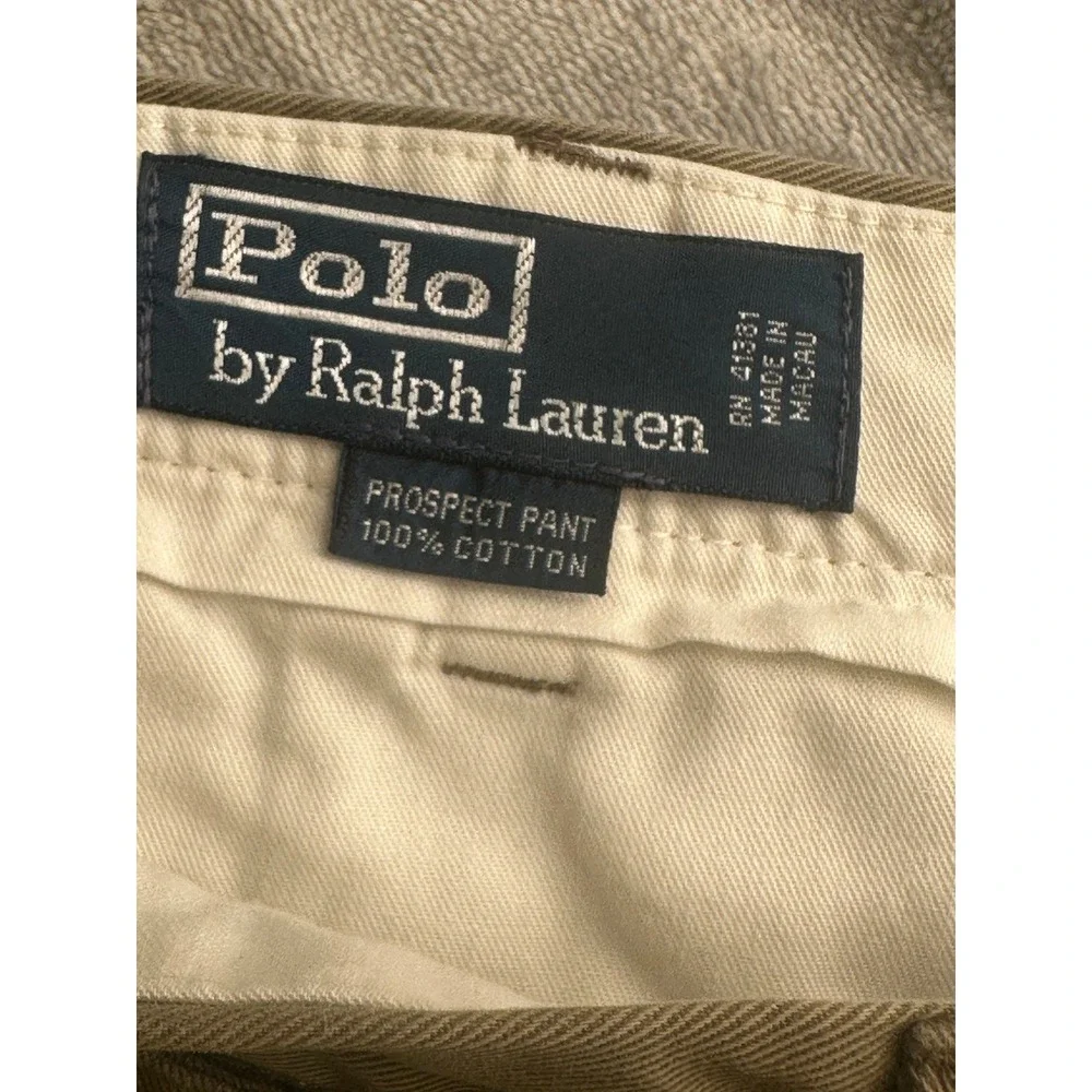 Vintage Polo Ralph Lauren Prospect Pants Mens 35x30 Brown Straight Leg Y2K